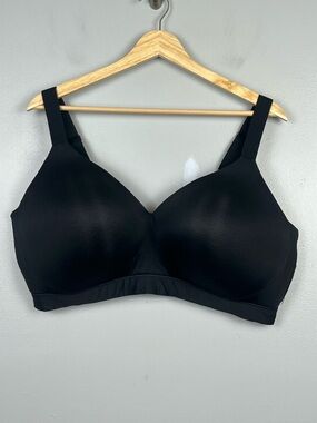 Cacique black Lightly Lined Lounge pullover bra, 44DDD.